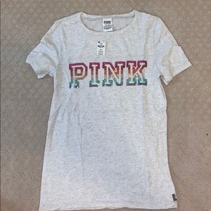 Super cute PINK sparkle grey shirt💗💗💗